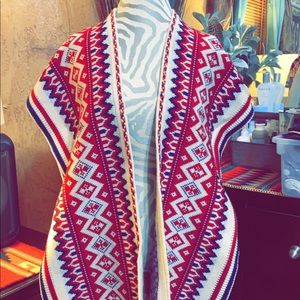 Made by my aunt throw over poncho never been used